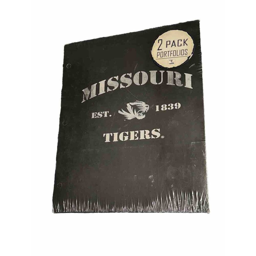 Mizzou University of Missouri Tigers Black Folders 2 pack portfolios NEW‎ SEALED